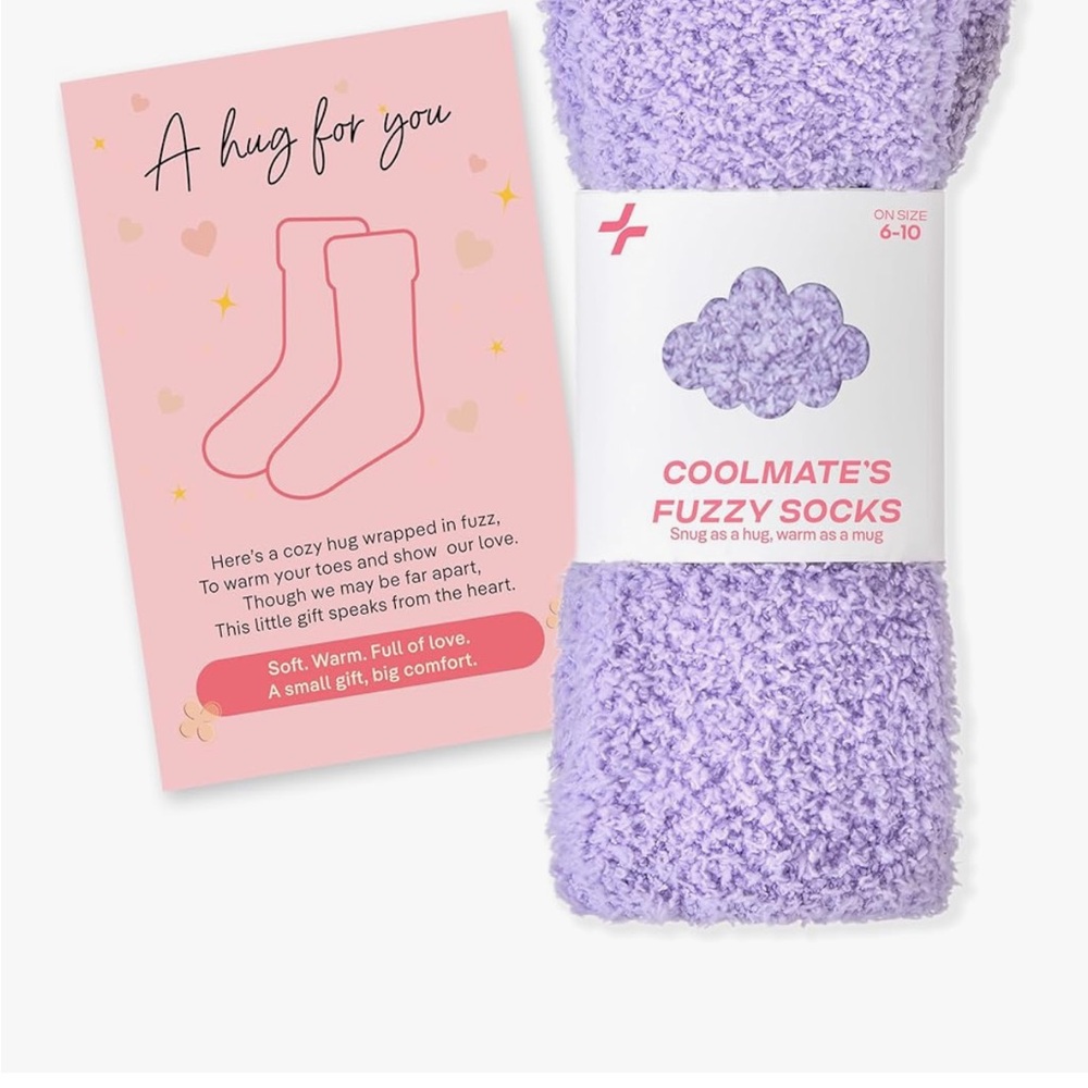 Lavender Coolmates Fuzzy Socks